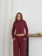 Balıkçı Yaka Örme Takım Bordo ST265865 5