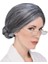 Gri Renk Yaşlı Peruğu Takma Saç Büyükanne Peruğu Yetişkin Çocuk Uyumlu 2