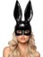 Siyah Renk Ekstra Lüks Uzun Kulaklı Tavşan Maskesi 35X16 cm 2