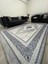 Diamond Desen Gri Mavi Halı Örtüsü - Soft Kadife Dokulu-Kaymaz Tabanlı Yıkanabilir 2