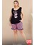 Lady Büyük Beden Puantiyeli Kolsuz Şortlu Pijama Takımı 1
