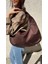 Hazel Geniş Hacimli Süet Omuz Çantası(En 51 Cm, Boy 30 Cm) 2