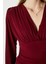 Kadın Sante V Yaka Bordo Yumuşak Sandy Bluz 3