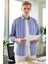 Erkek Çizgili Düğmeli Yaka Uzun Kollu Slim Fit Gömlek Modern Şıklık Ideal Seçim Günlük Konfor 3