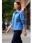 Kadın Bağcık Detaylı Denim Gömlek Regular Kalıp Ilkbahar Sonbahar Stili ve Konforu Estetik 1