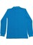 Turkuaz Uzun Kol Düz Renk Yakalı 6-17 Yaş Çocuk Okul Lakos Sweat Polo Yaka Sweatshirt 2