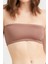 Kahverengi Straplez Crop Top Büstiyer 1