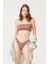 Kahverengi Straplez Crop Top Büstiyer 3