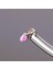 Yüksek Kalite G23 Titanium Titanyum / Mor Opal Spayk 6mm x 1.2mm Labret Piercing 1