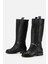 Kadın Siyah Zincir Detaylı Çizme 4