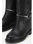 Kadın Siyah Zincir Detaylı Çizme 5