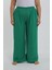 Kadın Büyük Beden Yeşil Rahat Kesim Baggy Tek Alt 5