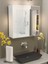 Aynalı Banyo Dolabı Iki Kapaklı 70X70X15 cm 2