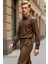 Erkek Gabardin Dokulu Uzun Kollu Düz Renk Regular Kesim Klasik Gömlek Günlük Şıklık Modern 1