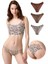 Basic Desenli Lazer Kesim Kadın Bikini Külot 3'lü 2