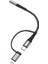 GD-UC173 3.5mm Jack Girişli Type-C ve Lightning 2in1 Ses Kablosu Siyah 1