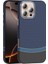 iPhone 16 Pro Kılıf Magsafe Şarj Özellikli Karbon Fiber Görünümlü Spıa Gros Kapak - Siyah-Lacivert 1