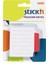 Hopax Stıckn Yapışkanlı Not Kağıdı Çizgili 50 Yp 70X70 Beyaz Kırmızı 21483 2