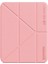 iPad Air 11 2025 M3 Uyumlu Kılıf Skinarma Kalemlikli Arkası Şeffaf Standlı Magnetik Zeta Kılıf Pembe 1