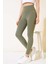 Kadın Yeşil Tayt – Içi Şardonlu, Yüksek Bel, Kışlık ve Sıcak Tutucu Spor Tayt 2