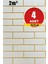 4 Adet, 70X70CM 0,50M² Gold Beyaz Dekoratif Kendinden Yapışkanlı Tuğla Kesme Estetik 3D Duvar Paneli Köpük -1211 1