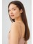 Beyaz Ayarlanabilir Ince Askılı Lazer Kesim Kadın Crop Büstiyer 2