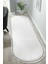 Cloudy Krem Oval Saçaklı Peluş Halı Yolluk Koridor Halısı Yıkanabilir Kaymaz Taban Halı 1