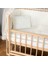 Papatya Oval 60X120 Anne Yanı Sallanır Beşik - Krem Güpür Uyku Seti + Yatak Dahil 3