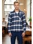 Erkek Ekose Desenli Slim Fit Flanel Oduncu Gömlek Fonksiyonel Dayanıklı Kaliteli Konforlu Şık 2
