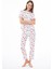 Premium Kadın Pijama Takımı Meyve Desenli Yumuşak Dokulu Kısa Kollu Bisiklet Yaka 1
