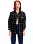 Kadın Tüvit Dokuma Ekose Desenli Çıt Kapamalı Oversize Ceket Gömlek Cepli Stil Fonksiyonel 1
