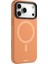 iPhone 17 Pro Max Uyumlu Kılıf M-Safe Şarjlı Kamera Standlı Youngkit Gel Cream Serisi Kapak Turuncu 2