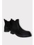Kısa Topuklu Fermuarlı Kadın Bot Siyah 2