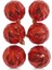Yılbaşı & Özel Günler 5 cm Süs Topları 6 Ad Desenli Kırmızı 1