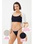 Mikro Saten Ön ve Arka Taş Detaylı Kadın String Külot 4'lü Paket 3