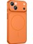Joie Creatif iPhone 15 Kılıf Zore M-Safe Şarj Özellikli Kamera Korumalı Formen Kapak - Turuncu 8