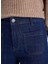 Yüksek Bel Düz Paça Bol Kesim Koyu Indigo Kadın Denim Pantolon J5WL-PNT7119 5