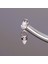 Yüksek Kalite G23 Titanium Titanyum / Beyaz Opal Spayk 6mm x 1.2mm Labret Piercing 1