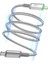 WI-C083 Maglink Serisi Işıklı Magnetik Type-C To Lightning Pd Data ve Şarj Kablosu 27W 1m Gri 2