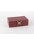 Bordo Kelebek Kulplu Deri Kutu 20X12X7CM 1