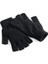 Unisex Örme Parmaksız Eldiven Siyah Standart 2
