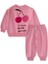 Kiraz Baskılı Sweatshirt Takım 2-10 Yaş Pembe 1