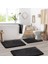 3'lü Banyo Paspas Seti Klozet Önü Peluş Yumuşacık Yıkanabilir Siyah (50X80-40X60-40X50) 1