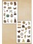 Vintage Temalı 4'lü Sticker Set/bullet Journal Için Uygun Set/etiket 3