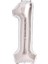 1 Rakam Folyo Balon Gümüş 40 Inç 1