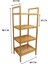 Doğal Bambu Çok Amaçlı Raf 4 Katlı – Banyo, Mutfak ve Salon Düzenleyici – Şık ve Dayanıklı Ahşap Raf Ünitesi 4