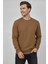 Erkek Sıfır Yaka Selanik Sweatshirt Regular Kalıp BGL-ST04870 2