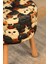 pufcuk dekoratif ve rahat puf - kedi figürlü - gürgen ayaklı - yuvarlak puf - çok amaçlı kullanım - modern bench 3