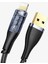 Şeffaf Uçlu Iphone 45W USB Hızlı ve Dayanıklı Şarj ve Data Işıklı Örgü Kablo 1 Metre ( Lisinya ) 4