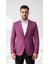 Mor Erkek Slim Fit Tek Düğmeli Blazer Ceket – Astarli, Şık ve Modern Kesim 1